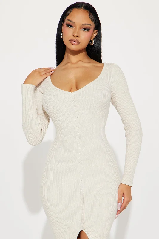 Abby Sweater Midi Dress - Ivory