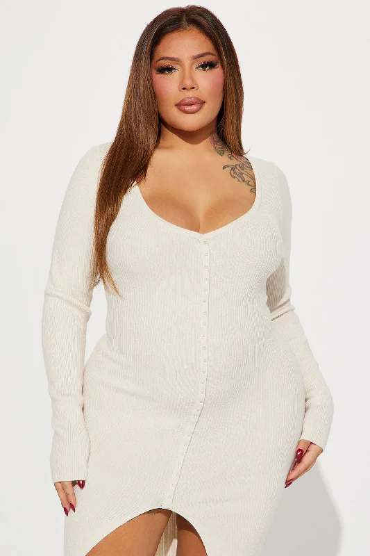 Abby Sweater Midi Dress - Ivory