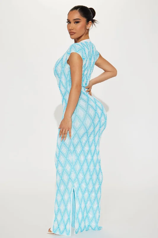 Amara Maxi Dress - Blue/combo