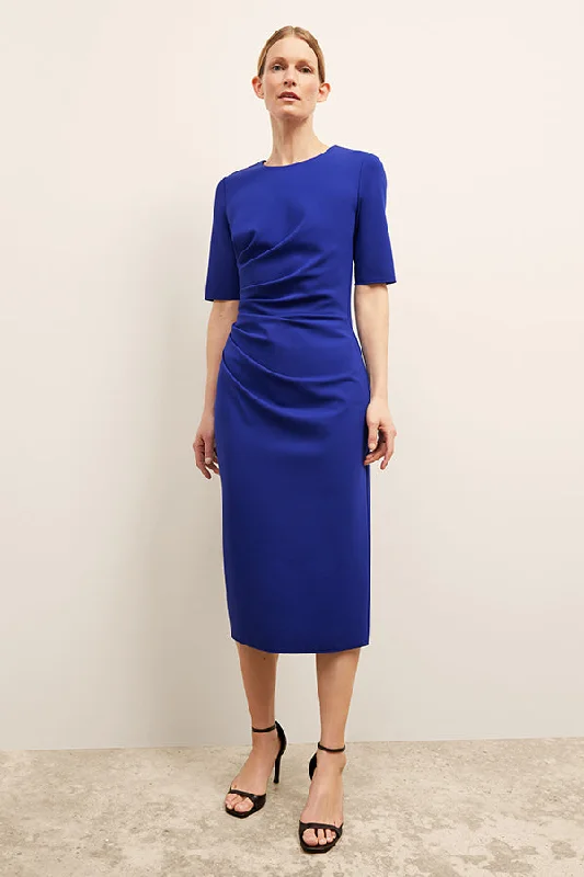 Ciela Dress - Light Ponte :: Electric Blue