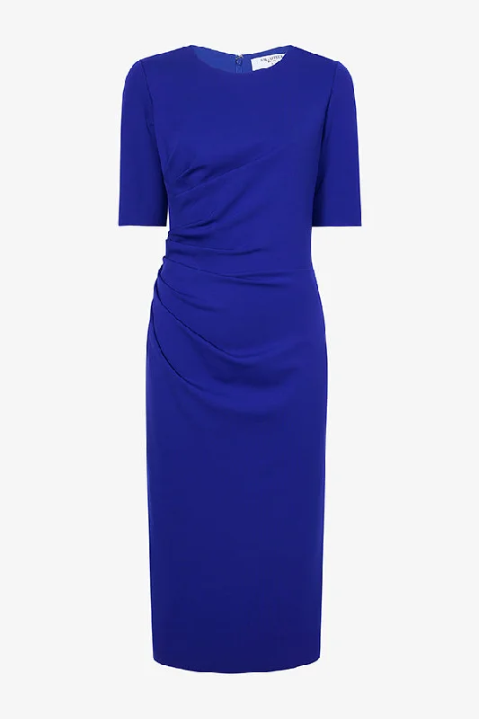 Ciela Dress - Light Ponte :: Electric Blue