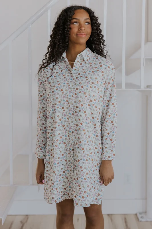 All Kinds of Magic Floral Shirt Dress