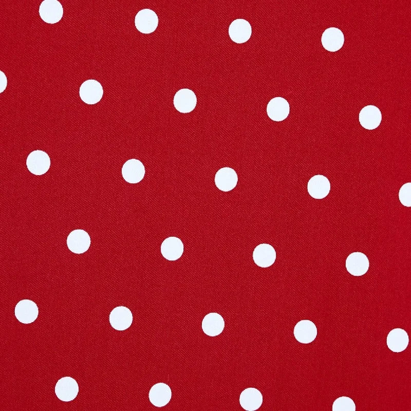 Amanda Polka Dot Swing Dress In Red & White