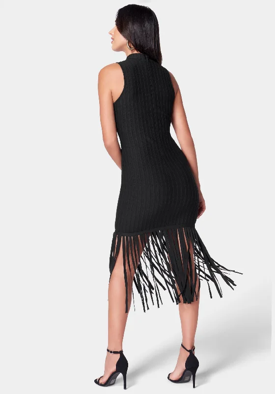 Sweater Fringe Dress