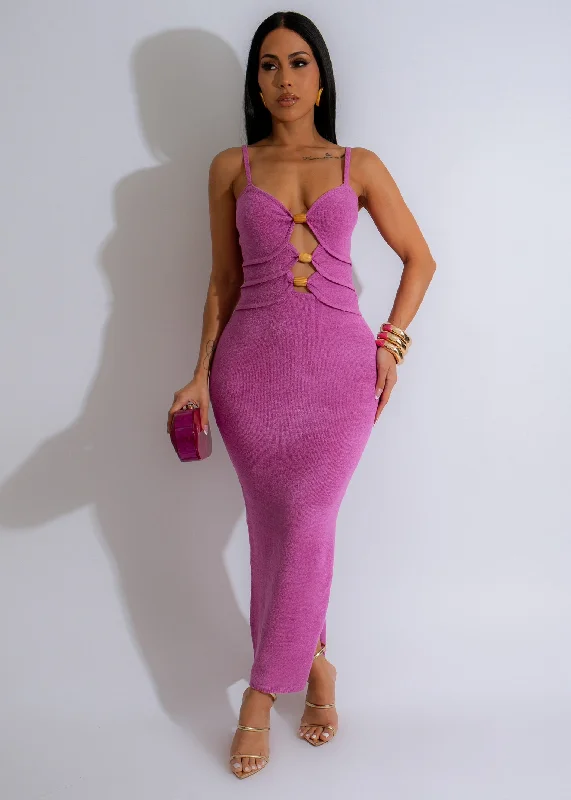 I See You Knit Maxi Dress Purple