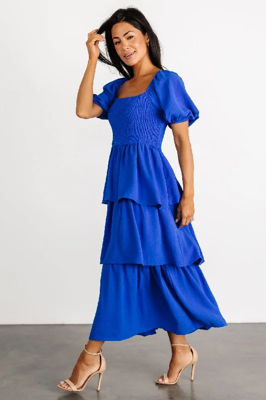 Ashbourne Tiered Dress | Cobalt