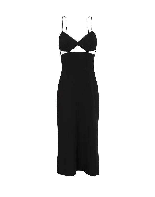 Francis Midi Dress (exchange only) - Black