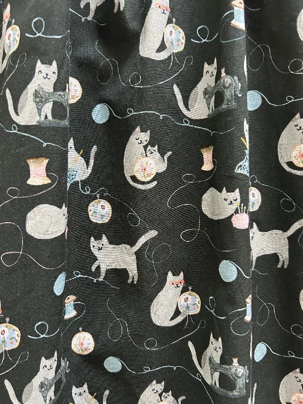 5334 Cats and Yarn Fit & Flare Dress