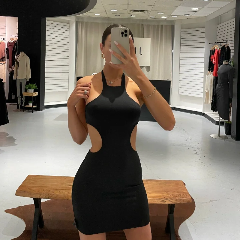 Black Cutout Mini Dress