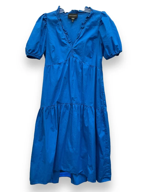 Blue Dress Casual Midi Donna Morgan, Size S