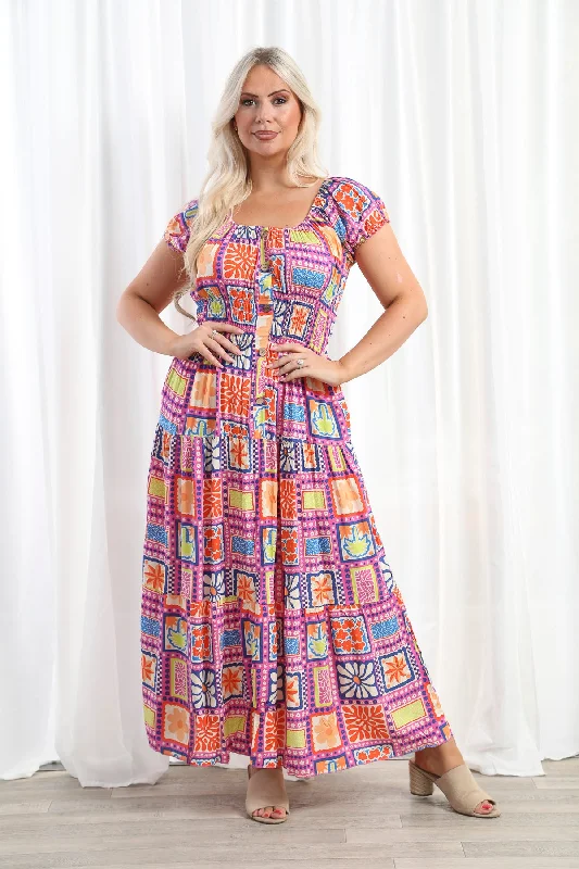 Colour Burst Dress Bubblegum Pink