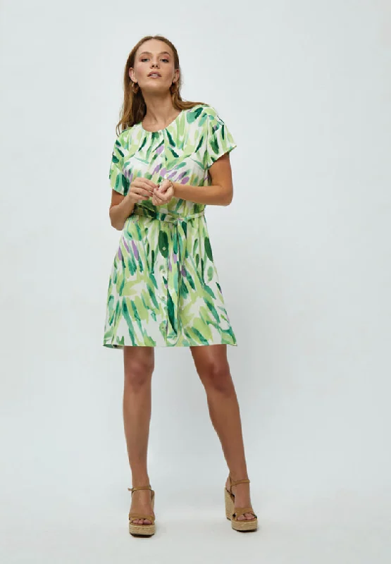 DSMacie Shirt Dress - Sap Green Print