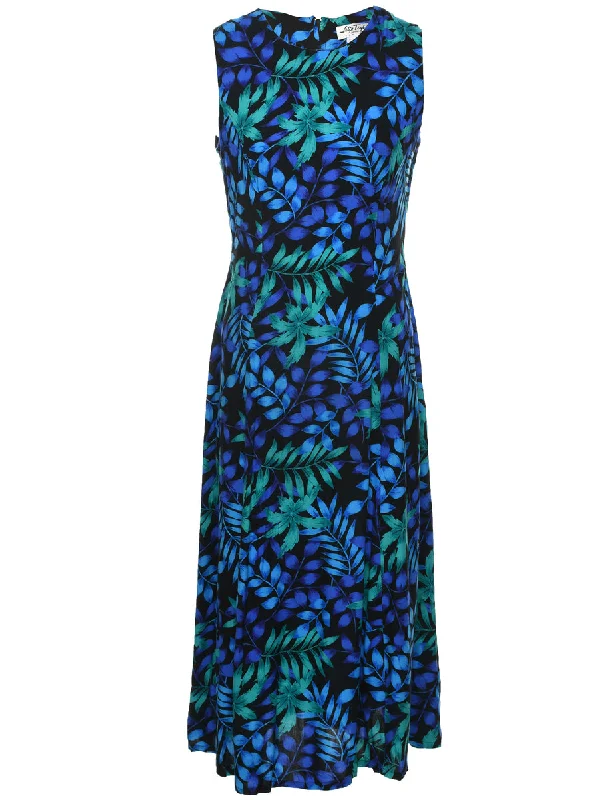 Leafy Print Dress - S