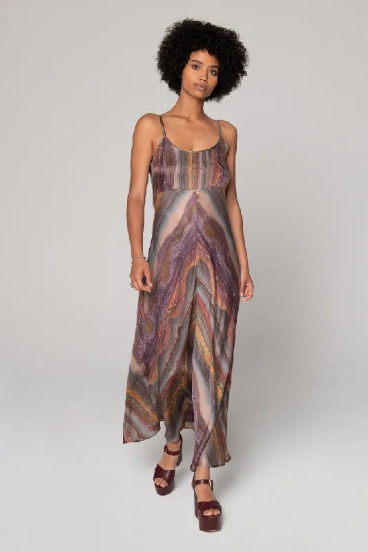 Lost Horizon Bias Maxi Dress - Multi