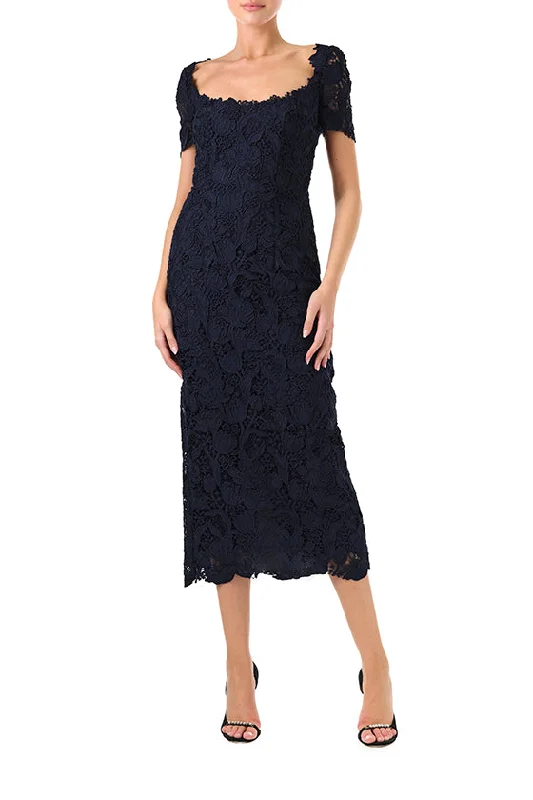 Short Sleeve Lace Sheath