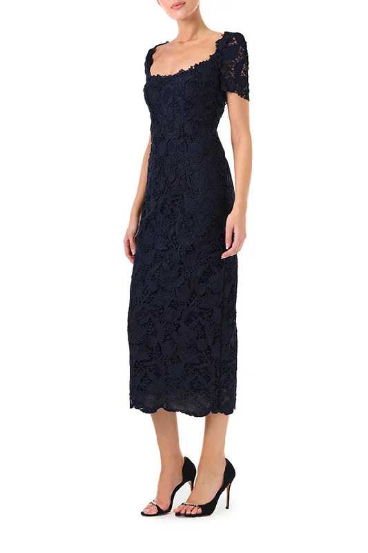 Short Sleeve Lace Sheath