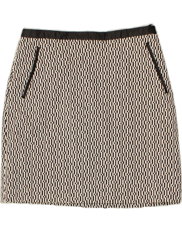 OASIS Womens Abstract Pattern Mini Skirt UK 12 Medium W30  Black