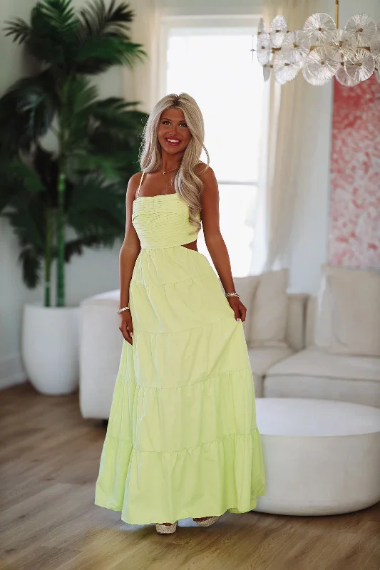 One Lucky Girl Maxi Dress - Lime