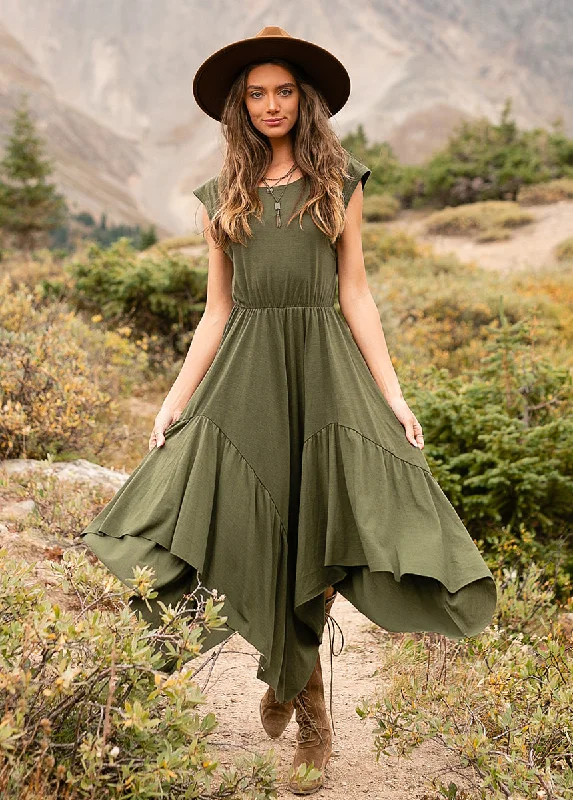 Pilar Dress in Olive