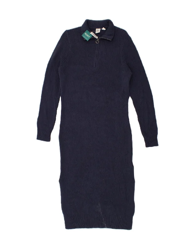 ROXY Womens Jumper Dress UK 18 XL Navy Blue Cotton