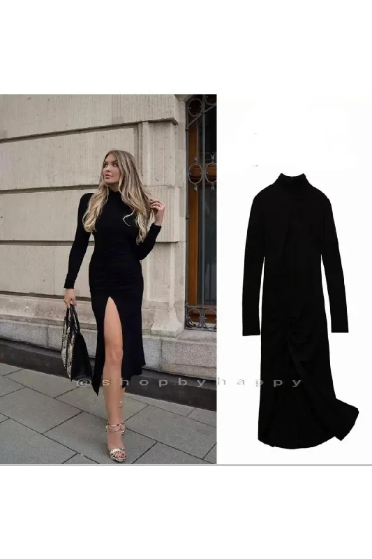 Slit Knitwear Dress REF : 00026017