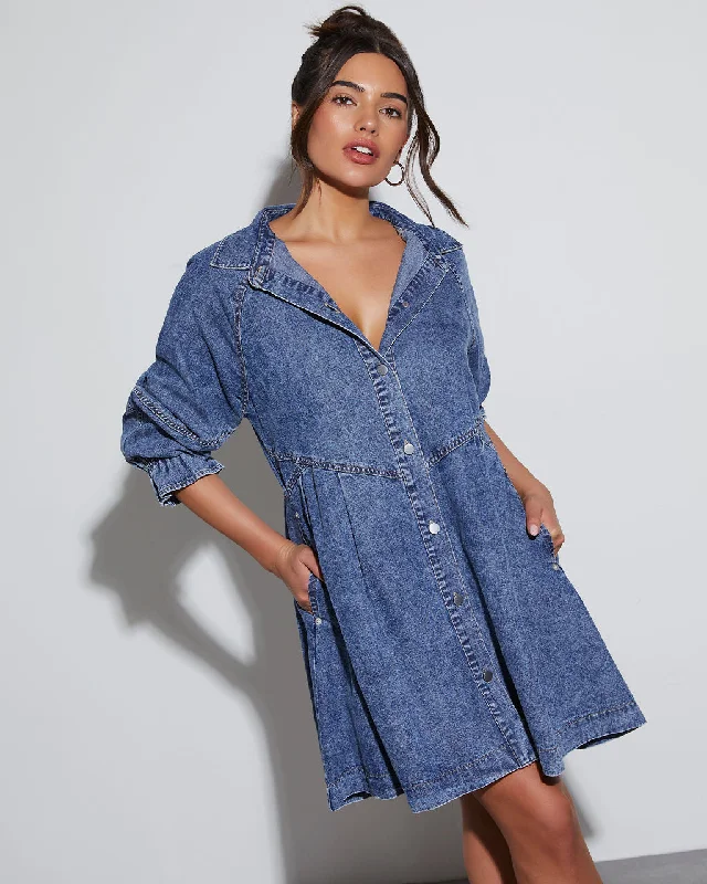 Sonesta Denim Shirt Mini Dress