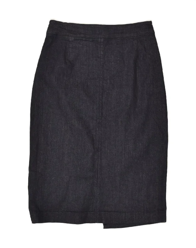 VINTAGE Womens Denim Skirt W28 Medium Navy Blue