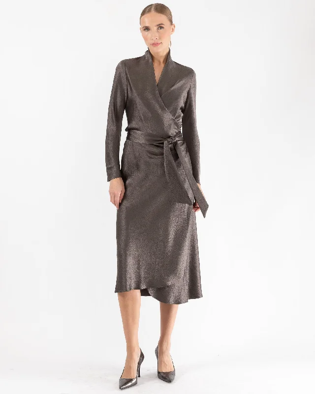 Long Sleeve Wrap Dress