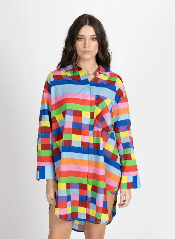 Inspire Shirt Dress - Squares