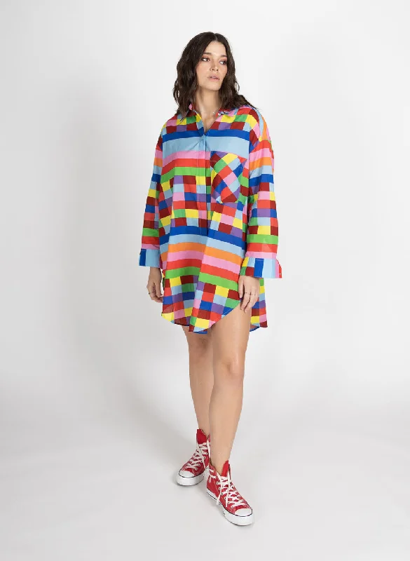 Inspire Shirt Dress - Squares