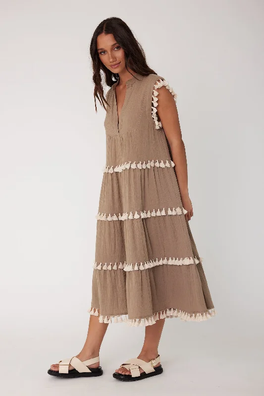 LABRYNTH Dress Taupe