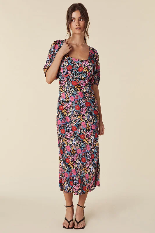 Last Drinks Bias Midi Dress