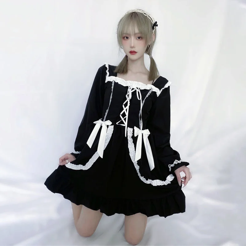 Lolita Bow Black + White Dress YV43492