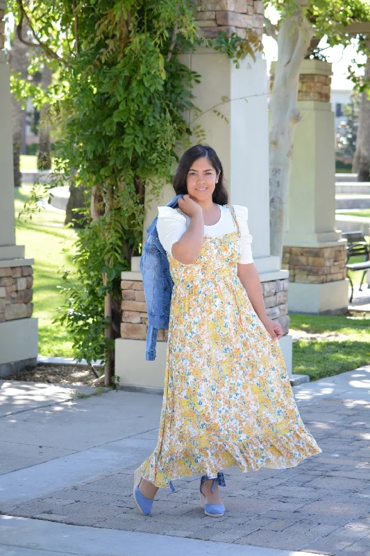 Tabitha Yellow Floral Jumper