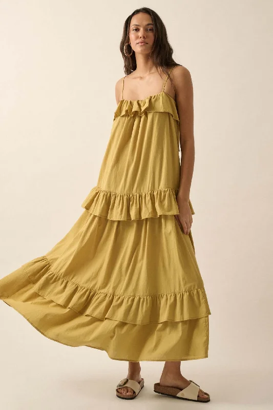 Through the Valley Tiered Ruffle Maxi Dress