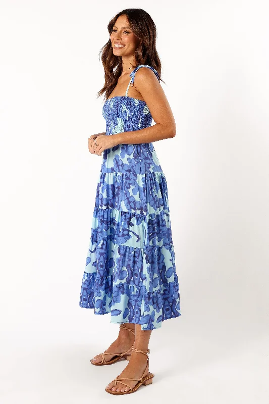 Amarie Midi Dress - Blue