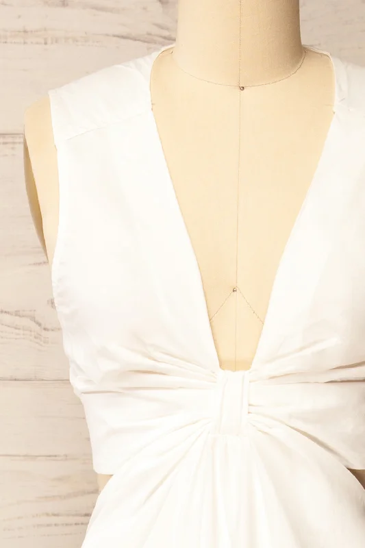 Camden Ivory | Long Dress w/ Open Back