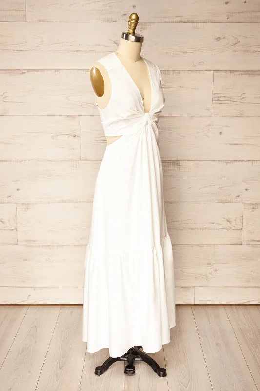 Camden Ivory | Long Dress w/ Open Back