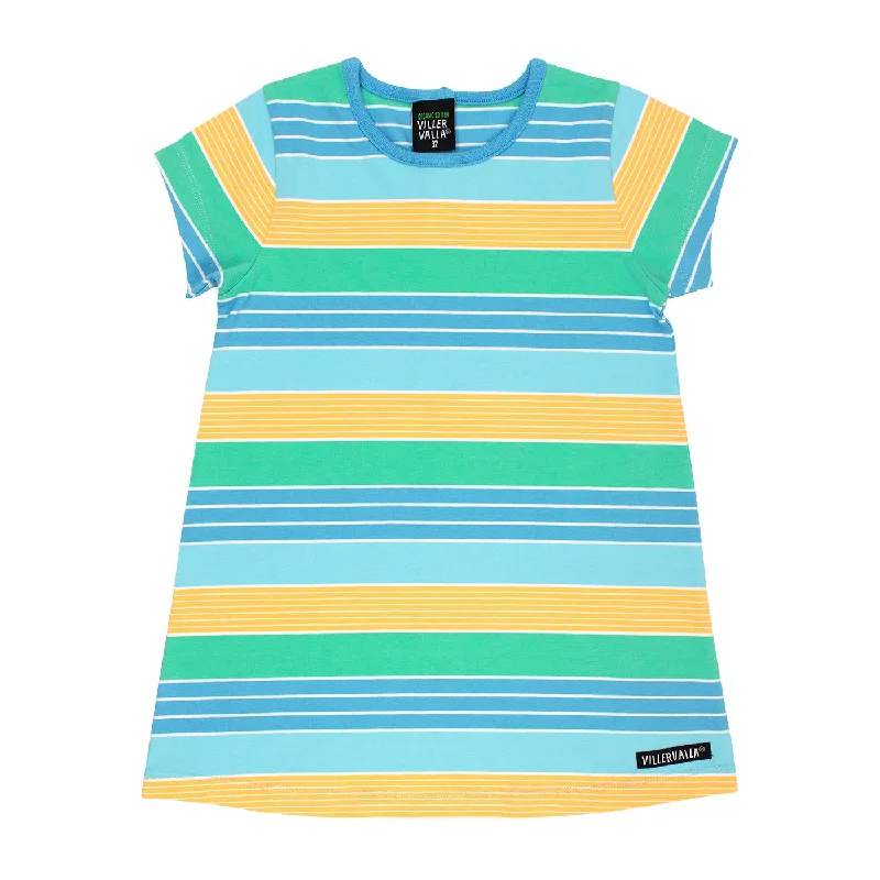 Florida Multistripe Short Sleeve Dress