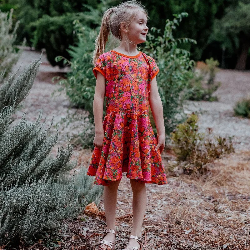 Forest Shrooms Short Sleeve Dress