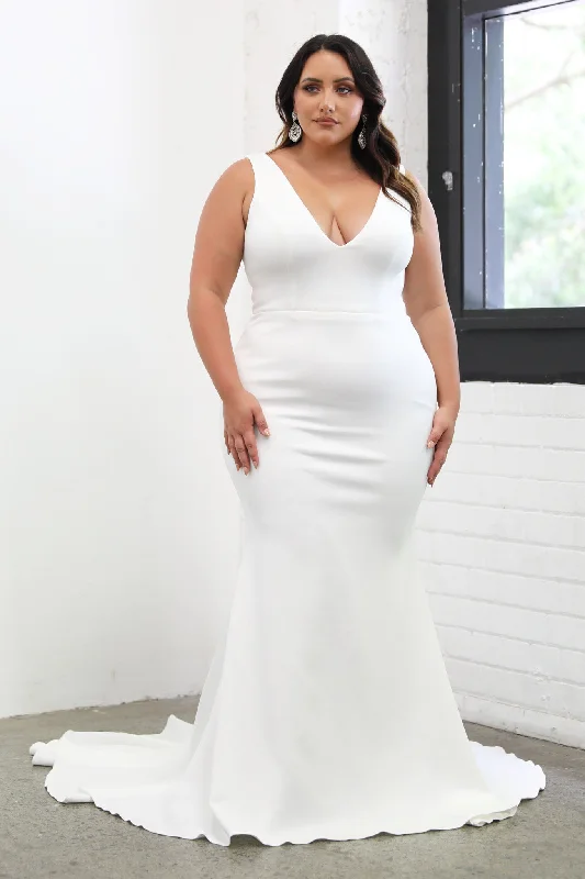 Kalani Crepe Gown - Ivory