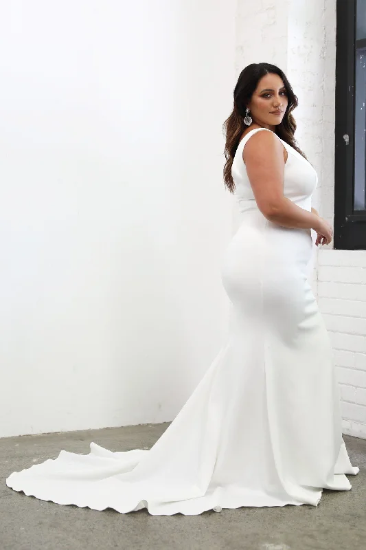 Kalani Crepe Gown - Ivory