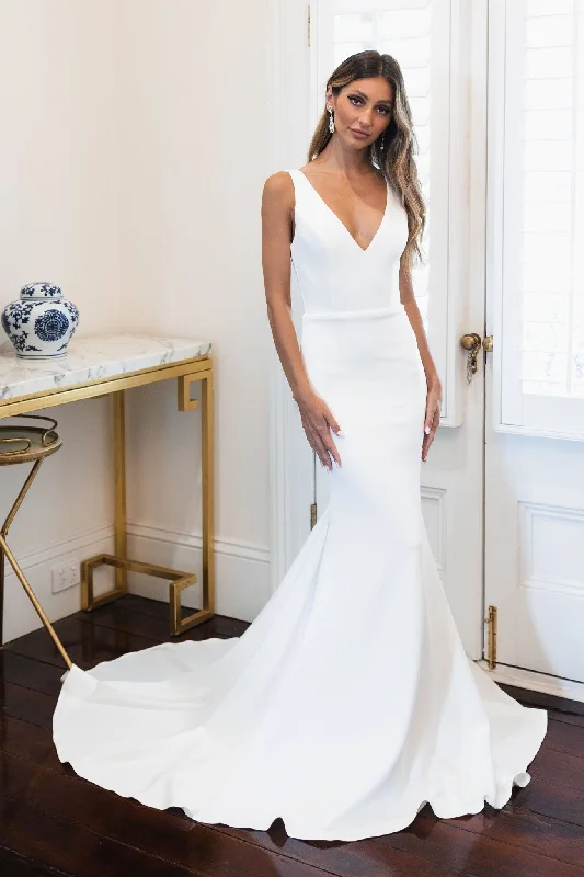 Kalani Crepe Gown - Ivory