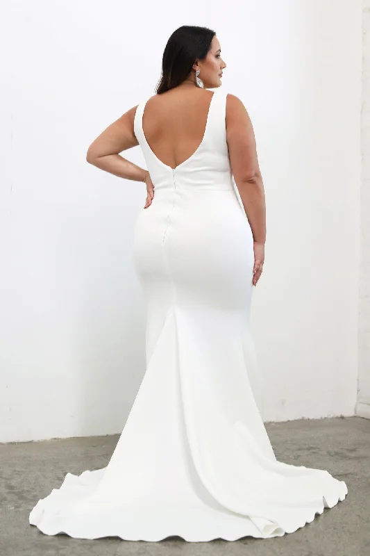 Kalani Crepe Gown - Ivory