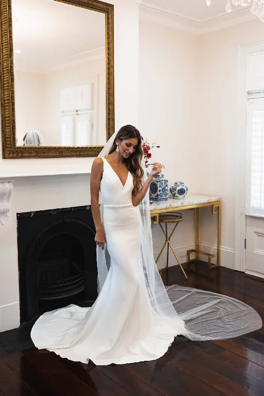 Kalani Crepe Gown - Ivory