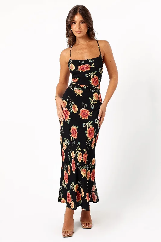 Landry Midi Slip Dress - Sunset Floral