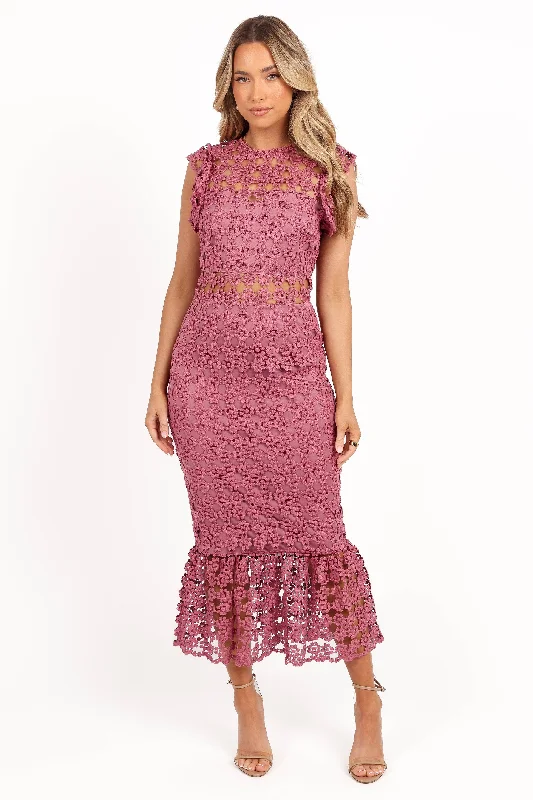 Lauren Dress - Dark Rose