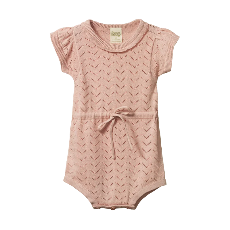 Nature Baby - Lottie Suit - Rose Bud Pointelle