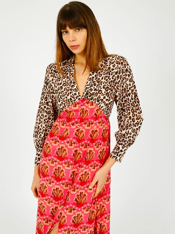 Primrose Park Opal Dress Leopard & Zig Zag