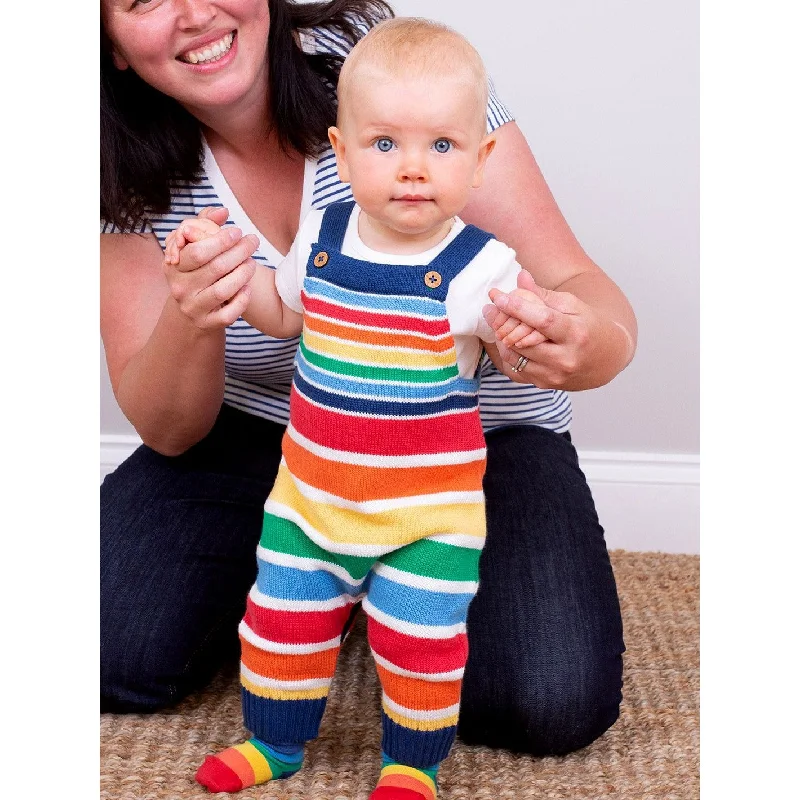 Rainbow Knit Dungarees